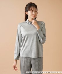 Leilian PLUS HOUSE(レリアンプラスハウス)/【店舗人気】ハイネックカットソー/グレー系