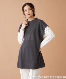 Leilian(レリアン)/ハイネックニットベスト【FASHION SUITE】/グレー系