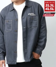 MARUKAWA(大きいサイズのマルカワ)/【GENUINE Dickies】ディッキーズ 大きいサイズ 長袖レギュラーカラーワークシャツ スエード スウェードシャツ 2L 3L 4L 5L/チャコール