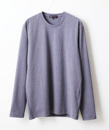 MK homme(エムケーオム)/【WEB限定】ストライプカットソー/グレー（92）