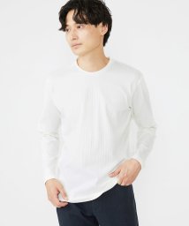 MK homme(エムケーオム)/【WEB限定】ストライプカットソー/ホワイト（90）