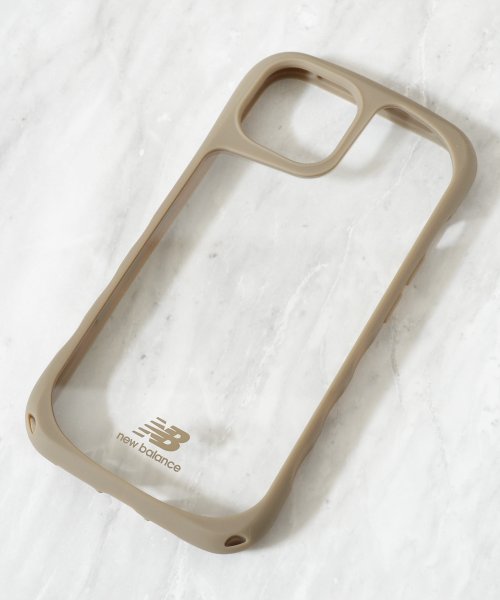 new balance(ニューバランス)/スマホケース iPhone15 ケース ニューバランス new balance 耐衝撃 ケース クリア iphone15 ケース/グレージュ