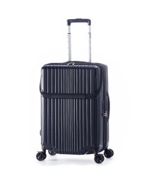 ASIA LUGGAGE(アジアラゲージ)/アジアラゲージ フィルパケ スーツケース Mサイズ フロントオープン トップオープン ストッパー 拡張 軽量 FiLPake ali－6060tp－22w/ブラック