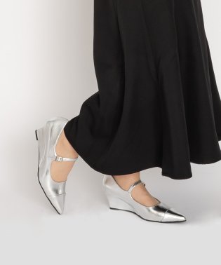 SVEC/パンプス ウェッジソール オフィス ストラップ 黒 歩きやすい 痛くない きれいめ レディース 結婚式 メリージェーン シューズ 靴 ポインテッドトゥ/505653416