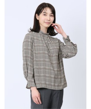 m.f.editorial/ロールネック プリント長袖プルオーバーブラウス 長袖 レディース シャツ カットソー トップス ブラウス カジュアル インナー ビジネス ギフト プレゼント/505655169