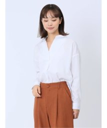 m.f.editorial/【WEB限定】形態安定 スキッパープルオーバー長袖ブラウス 長袖 レディース シャツ カットソー トップス ブラウス カジュアル インナー ビジネス ギフト プ/505655174