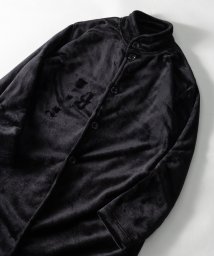 Nylaus(ナイラス)/マイクロベロア ショールカラー 着る毛布/ブラック