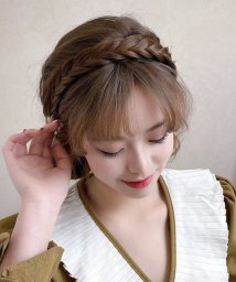 shoppinggo/カチューシャ 三つ編み 3つ編み ヘアバンド ヘアアクセサリー 髪留め 前髪 ヘアアレンジ ヘッドアクセ ウィッグ/505655503