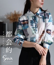 Sawa a la mode/アーバンなフォトプリントシャツ/505655586