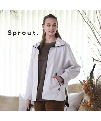 【Sprout.】タック衿　ストレッチライトジャケット