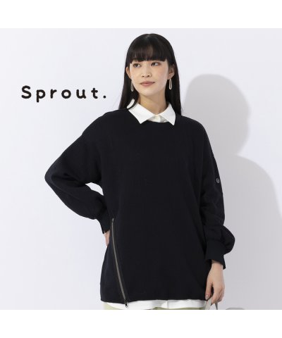 【Sprout.】ロゴキルトジャカード　プルオーバーカットソー