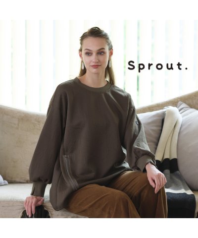 【Sprout.】ロゴキルトジャカード　プルオーバーカットソー