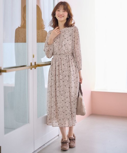 セール】【洗える】フラワーブルームパフスーブ ワンピース(505656264  