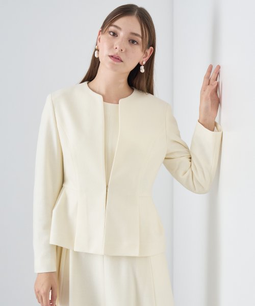 【セットアップ対応商品】ウールツイルジャージペプラムジャケット 着用サイズ なし あり 168cm 164cm