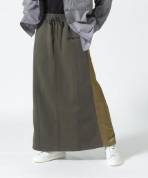 AVIREX(AVIREX)/スウェットコンビロングスカート/ SWEAT COMBI LONG SKIRT/ダークグリーン