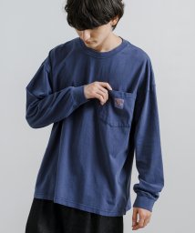 Rocky Monroe/長袖Tシャツ カットソー メンズ クルーネック ピグメント加工 ロンT ヴィンテージライク 古着 ユーズドライク オーバーサイズ ビッグシルエット ルーズ リラ/505657278