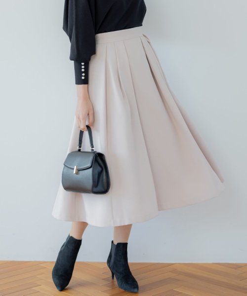 セール】【洗える・4色展開】ウーステッドライクギャバ スカート  