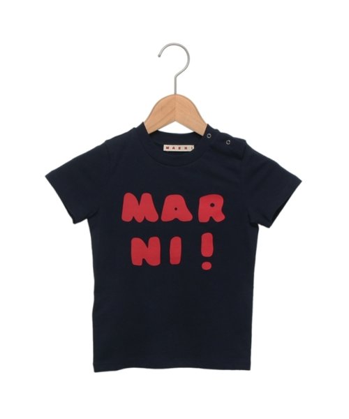 マルニ Tシャツ カットソー ベビー ロゴ ネイビー キッズ MARNI  