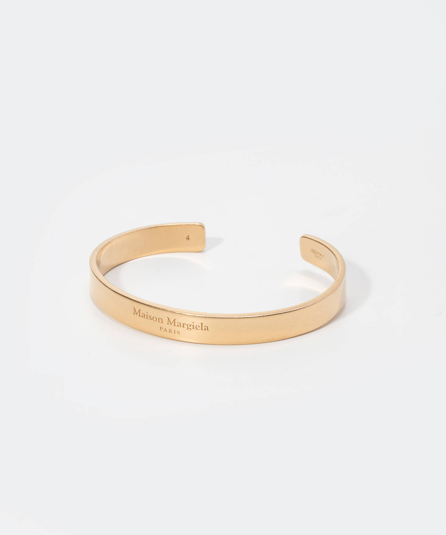 【新品未使用】 Maison Margiela メゾン マルジェラ ブレスレット アクセサリー Logo cuff ロゴカフ シルバー SM1UY0066SV0158 【01/PALLADIO BURATTATO】