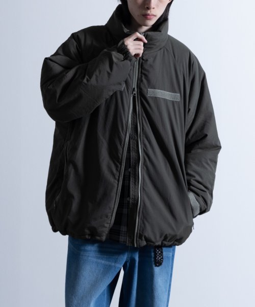 Nylaus(ナイラス)/Reproduction Washed Nylon Super Loose Padded LEVEL7 Jacket / リプロダクト ワッシャーナイロン スー/カーキ