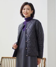 J.PRESS LADIES(J．プレス　レディス)/【洗える】高密度タフタ キルティング ショート コート/ブラック系