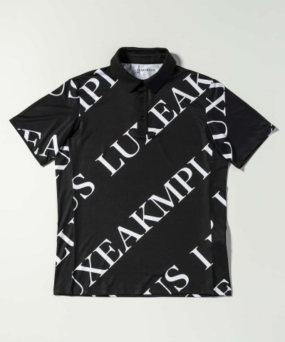 LUXEAKMPLUS(リュクスエイケイエムプラス)ゴルフ 総柄半袖ポロシャツ