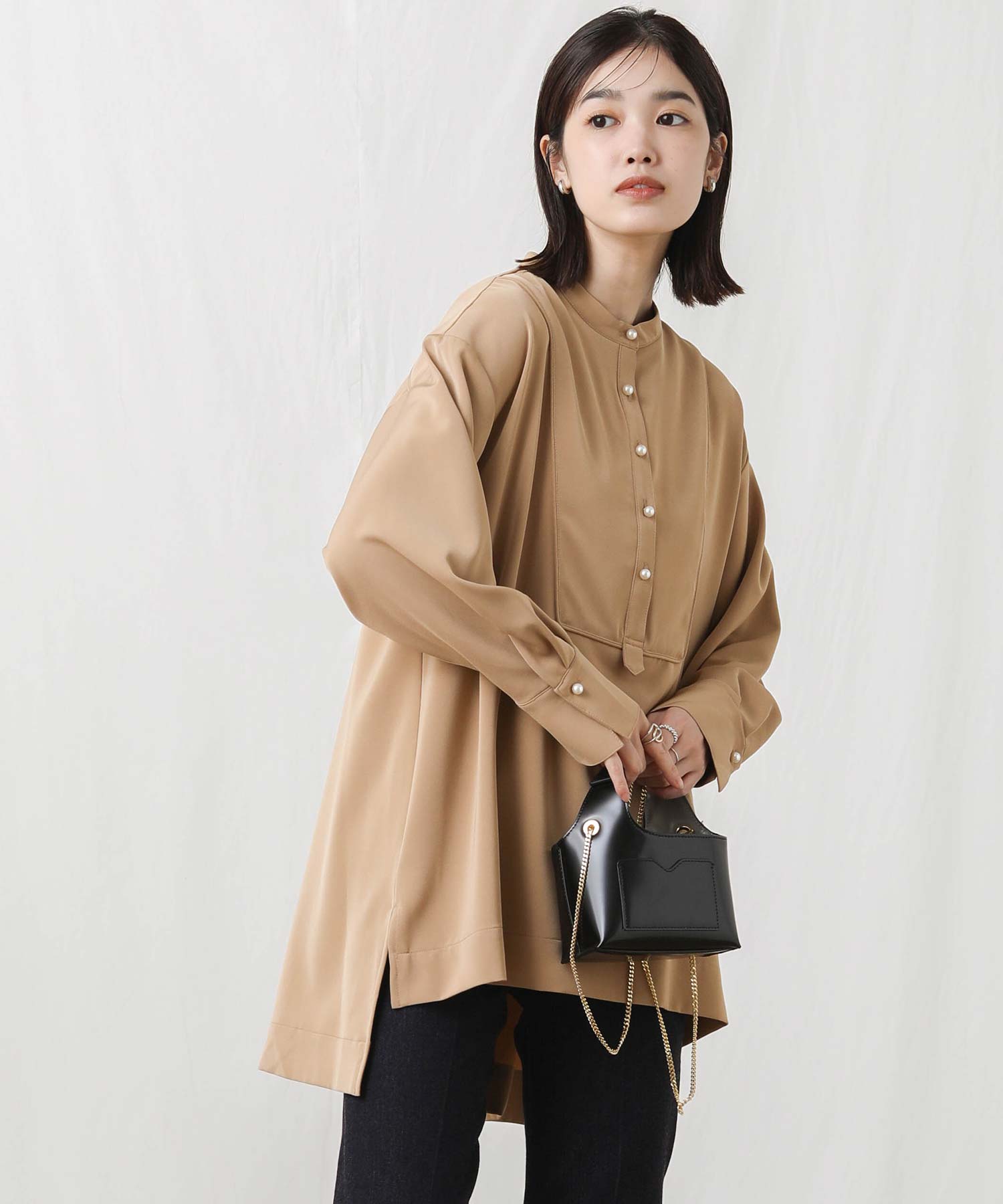 【美品】Gready Brilliant ピンタックスキッパーブラウス　長袖