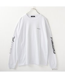 MAC HOUSE(men)(マックハウス（メンズ）)/MOSSIMO モッシモ 袖プリント長袖Tシャツ 3473－7802/ホワイト