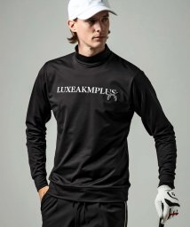 LUXEAKMPLUS(LUXEAKMPLUS)/LUXEAKMPLUS×roar(リュクスエイケイエムプラス)ゴルフ フロントロゴモックネックTシャツ/ブラック