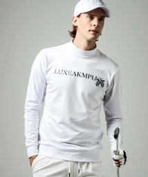 LUXEAKMPLUS(LUXEAKMPLUS)/LUXEAKMPLUS×roar(リュクスエイケイエムプラス)ゴルフ フロントロゴモックネックTシャツ/ホワイト