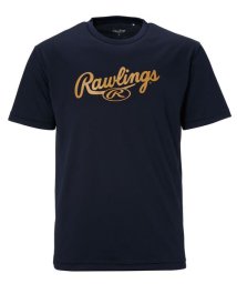 Rawlings/ジュニア スクリプトロゴTシャツ－ネイビー/ゴールドカーキ/505660479