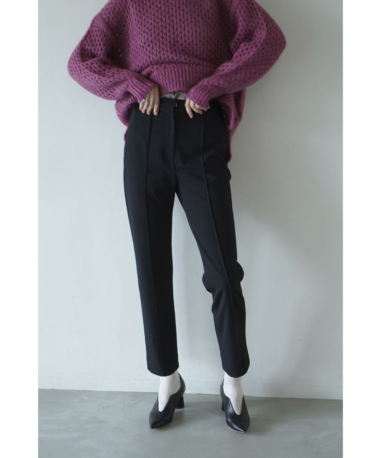 22FW CLANE クラネ CENTER LINE SLACKS PANTS