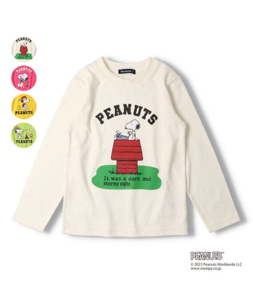 moujonjon(ムージョンジョン)/【子供服】 moujonjon (ムージョンジョン) 【PEANUTS】スヌーピープリントＴシャツ 90cm～130cm F50850/オフホワイト