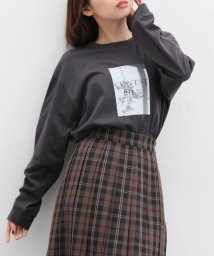 Honeys(ハニーズ)/フォトプリントＴシャツ/ブラック