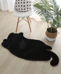 aimoha(aimoha（アイモハ）)/aimoha　home猫形のフワフワマット/ブラック