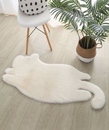 aimoha(aimoha（アイモハ）)/aimoha　home猫形のフワフワマット/オフホワイト