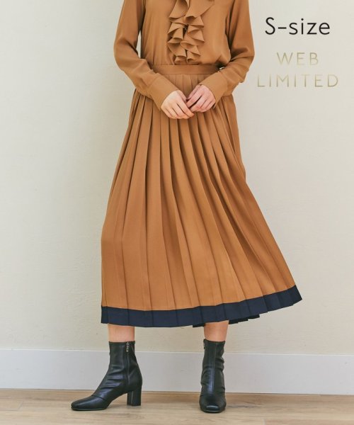 BEIGE，(ベイジ，)/【WEB限定・S－size】MAKALU / プリーツスカート/CAMEL