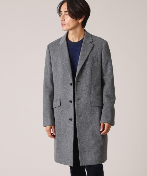 ウールカシミヤブレンド チェスターコート また