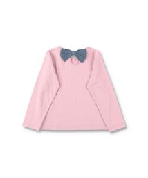 BRANSHES(ブランシェス)/【WEB限定/DRC】綿100％バックリボンつき長袖Tシャツ ロンT/ピンク