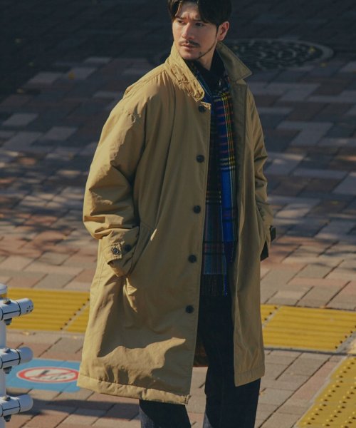 SHIPS:〈撥水〉Thinsulate 中綿 ステンカラーコート 中綿 Thinsulate