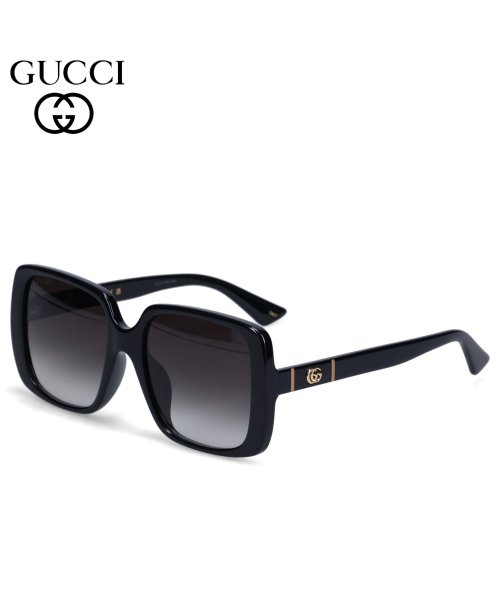 GUCCI(グッチ)/グッチ GUCCI サングラス メンズ レディース アジアンフィット UVカット 紫外線対策 スクエア SUNGLASSES ブラック 黒 GG0632SA－0/ブラック