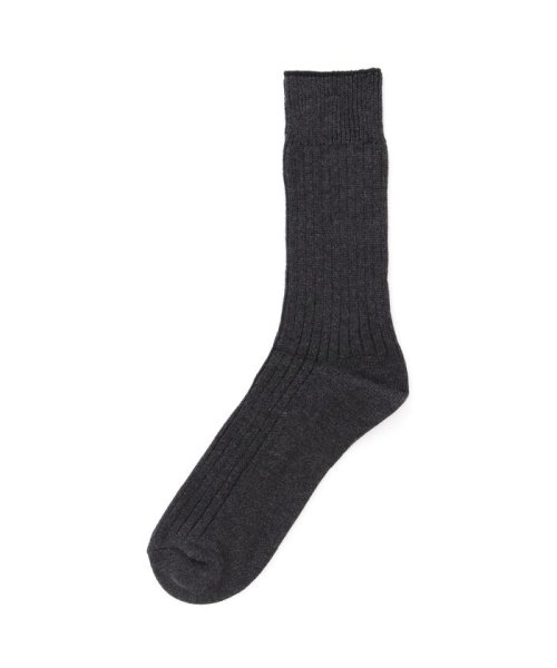 B'2nd(ビーセカンド)/MARCOMONDE（マルコモンド）＠military cotton ribbed socks(mens)/チャコール