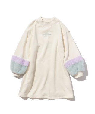 SHOO・LA・RUE(Kids) /【110－140cm】袖配色エコファー使いワンピース/505668656