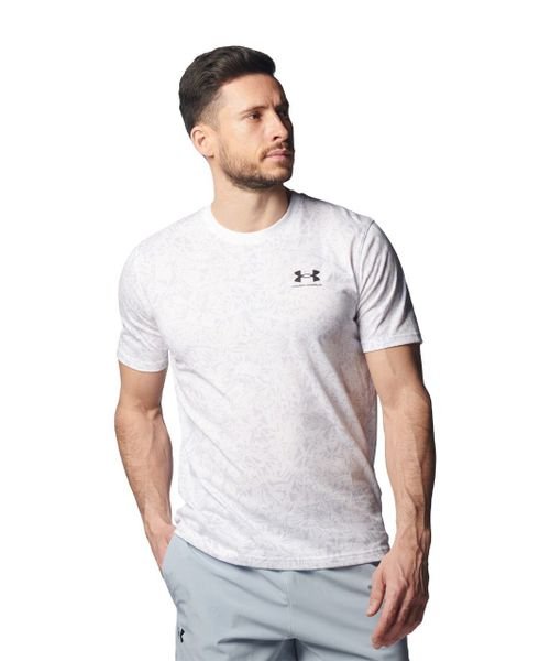 UNDER ARMOUR(アンダーアーマー)/UA CHARGED COTTON SHORT SLEEVE PRINTED/WHITE//