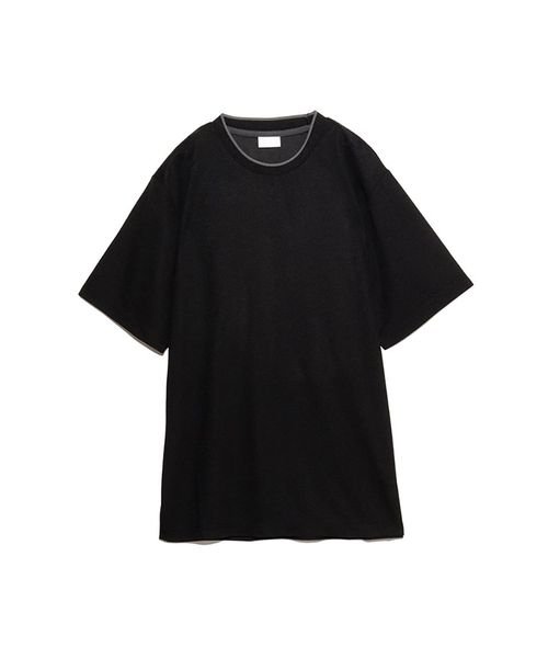 sanideiz TOKYO(サニデイズ トウキョウ)/軽量ワッフルジャージ レギュラーTシャツ MENS/黒