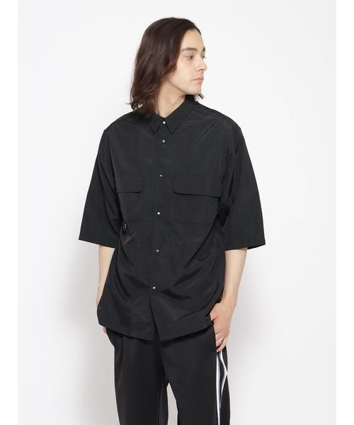 sanideiz TOKYO(サニデイズ トウキョウ)/タスランナイロン オーバーサイズシャツ MENS/黒