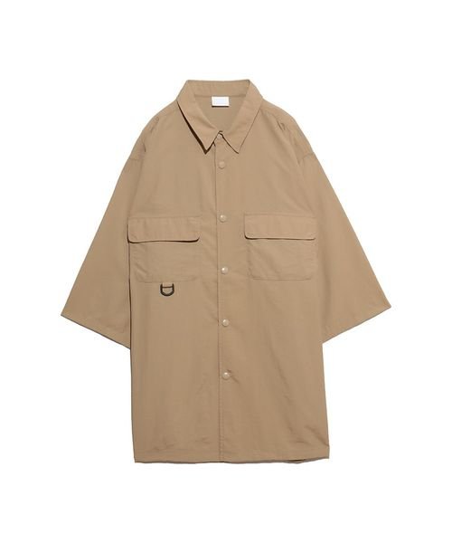 sanideiz TOKYO(サニデイズ トウキョウ)/タスランナイロン オーバーサイズシャツ MENS/ベージュ