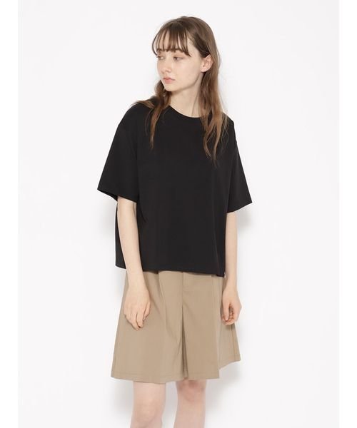 sanideiz TOKYO(サニデイズ トウキョウ)/クールコットン クロップドTシャツ LADIES/黒
