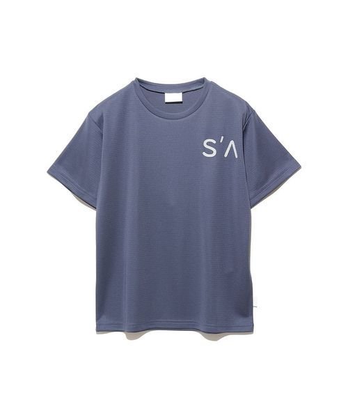 sanideiz TOKYO(サニデイズ トウキョウ)/ハニカムドライスムース レギュラーTシャツ JUNIOR/ブルー/ロゴ