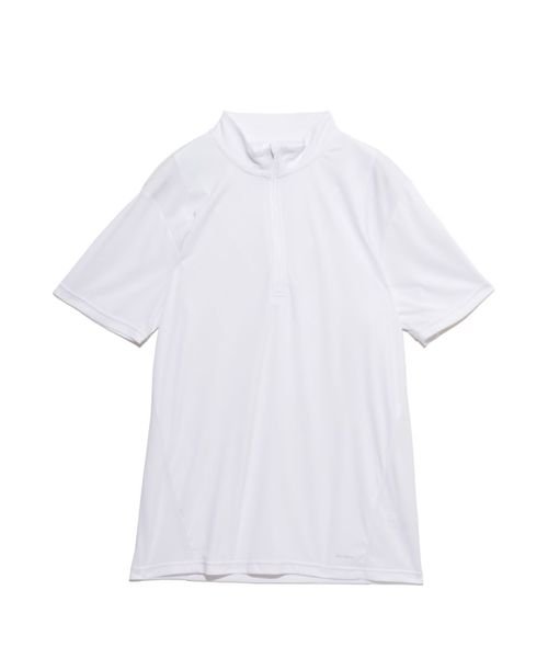 sanideiz TOKYO(サニデイズ トウキョウ)/for RUN  軽量ドライスムース ハーフジップTシャツ MENS/白